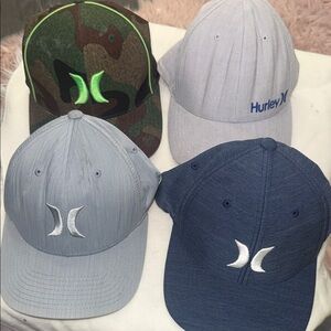 Hurley Caps Collection - Camo, Gray, and Blue